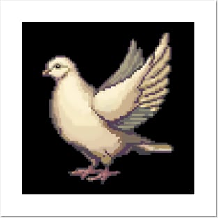 Dove in Pixel Form Posters and Art